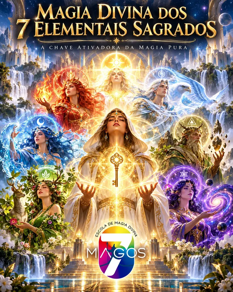 Arte do curso Magia Divina dos 7 Elementais Sagrados