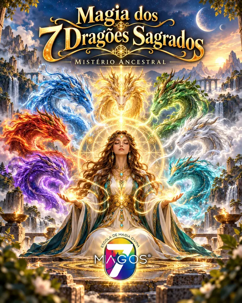Arte do curso Magia Divina dos 7 Dragões Sagrados